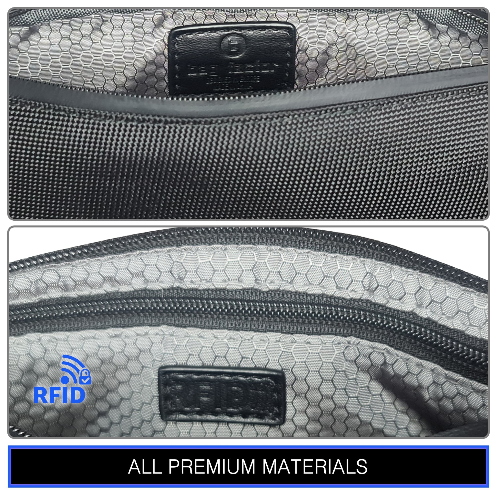 ALL PREMIUM MATERIALS CROSSBODY SLING BAG EDC WITH RFID BLOCKING POCKET