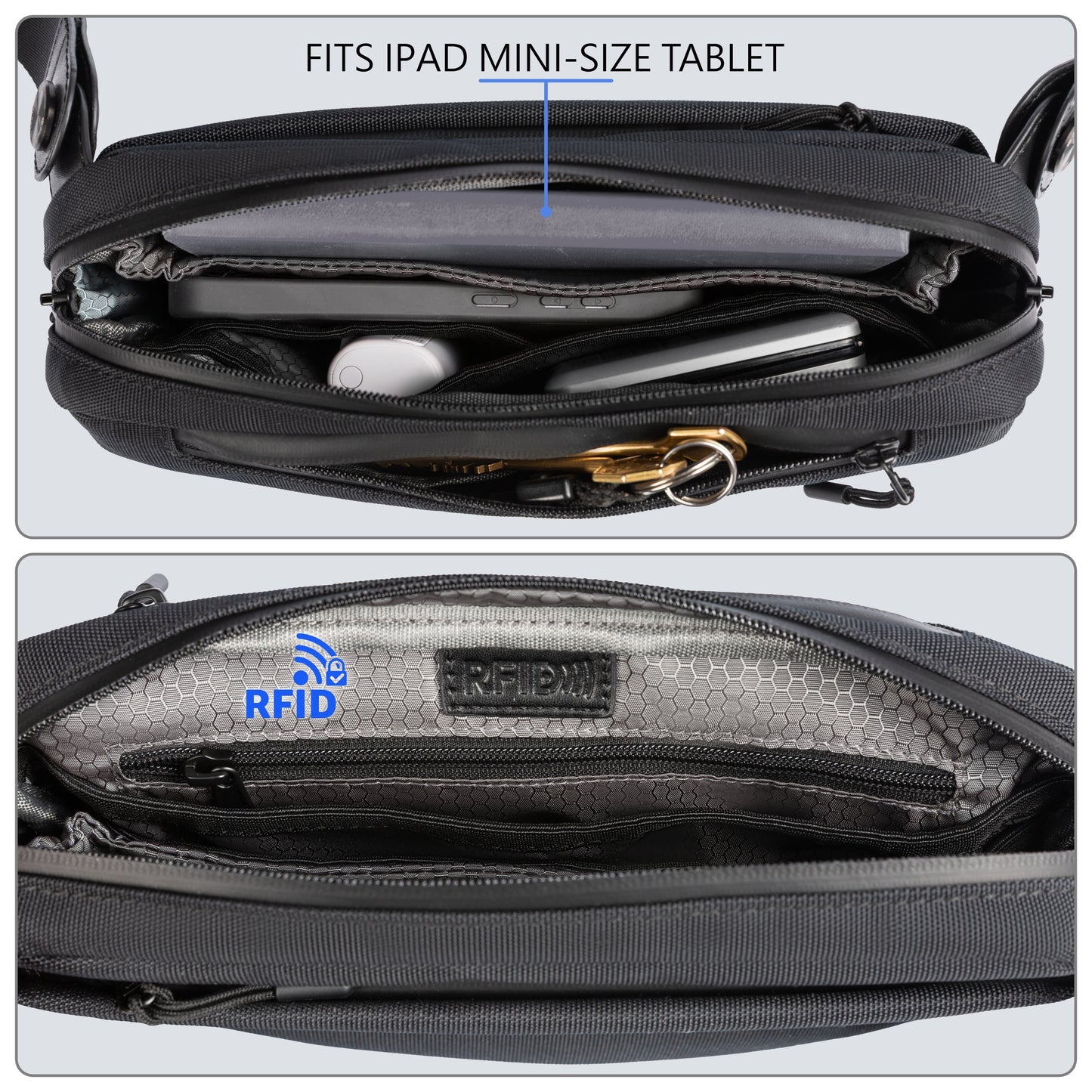 Urban Core Sling Crossbody Sling Bag EDC Minimalist with Titanium for iPad Mini