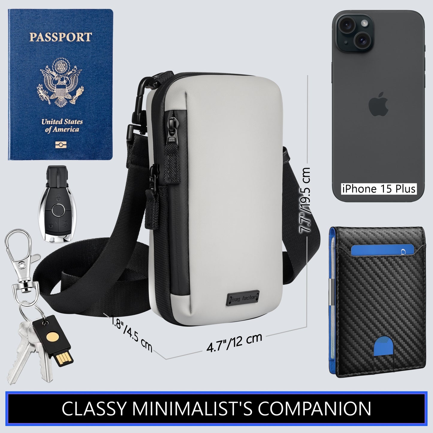 phone crossbody bag sling leather