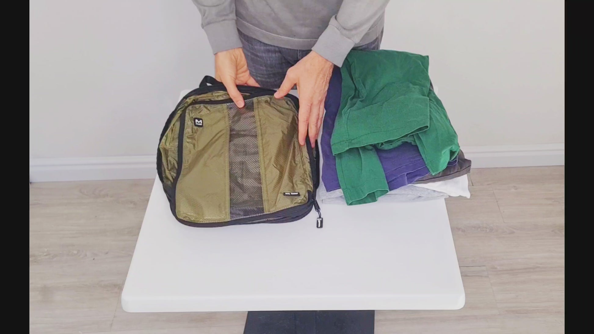 best double sided compression packing cubes with clean dirty compartments