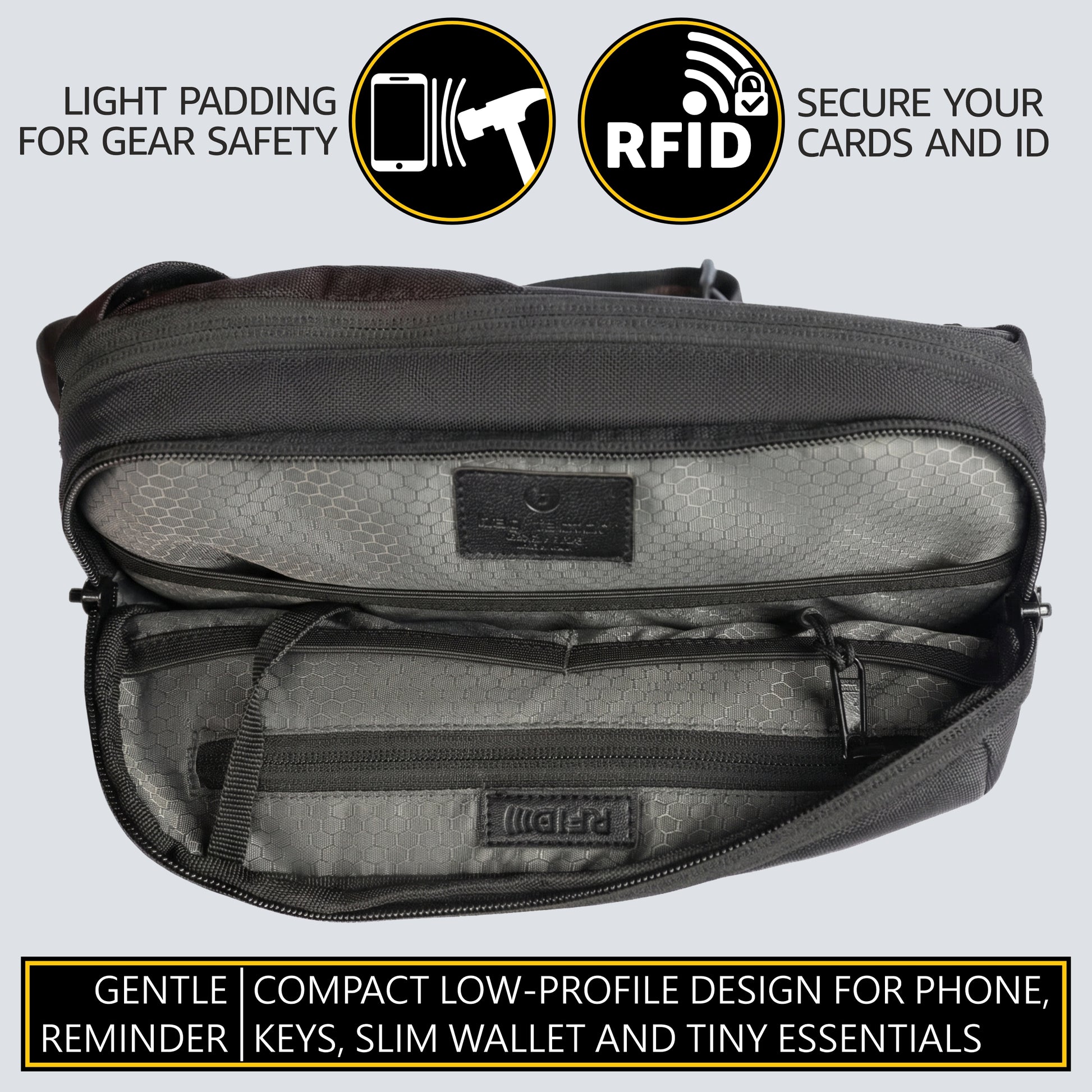 Concealed Carry Crossbody Sling Bag EDC CCW Paratus Sum 4 Quick Draw Small Medium with RFID pocket