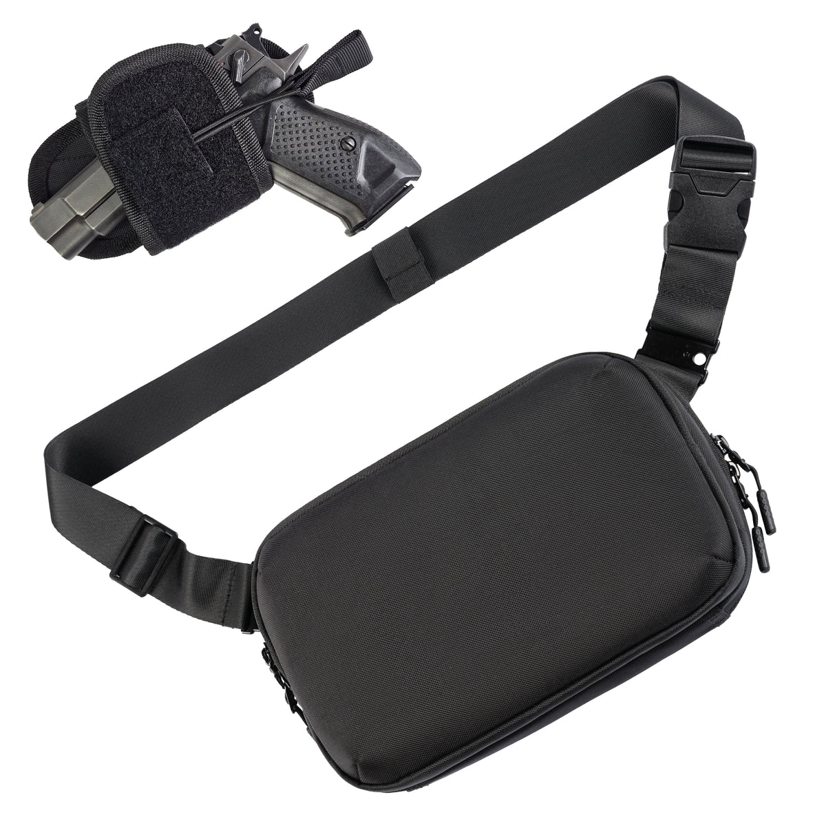 Nylon Concealed Carry EDC Sling Bag with Quick-Draw RFID Protection Amazon.com : CVLIFE CCW Sling Bag for Men & Women, Tactical  main image 2