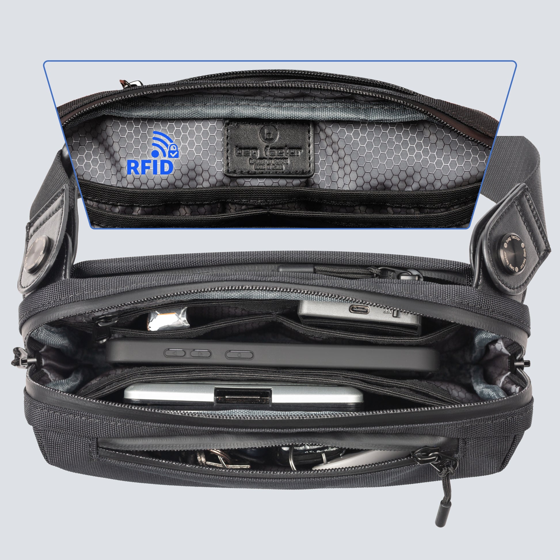 Designer 1L Sling Bag Crossbody EDC Max Kremen Interior RFID Blocking Pocket