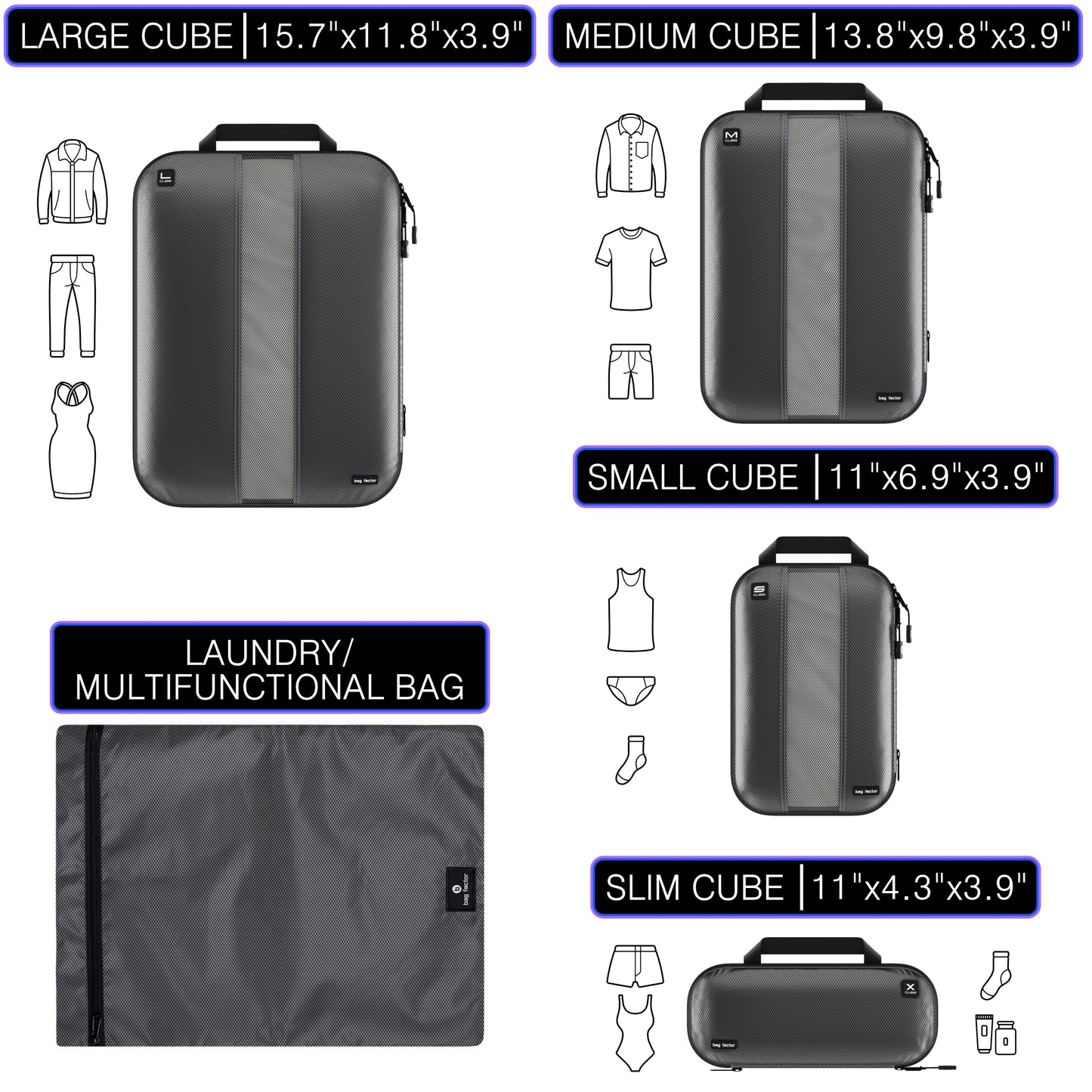 best compression packing cubes grey content