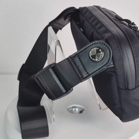 Designer Small 1L Sling Bag Crossbody EDC Urban Professional for Men and Women in Minimalist City Style Max Kremen with Titanium