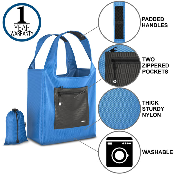 Reusable Grocery Bags, Foldable Reusable Shopping Bags, Waterproof